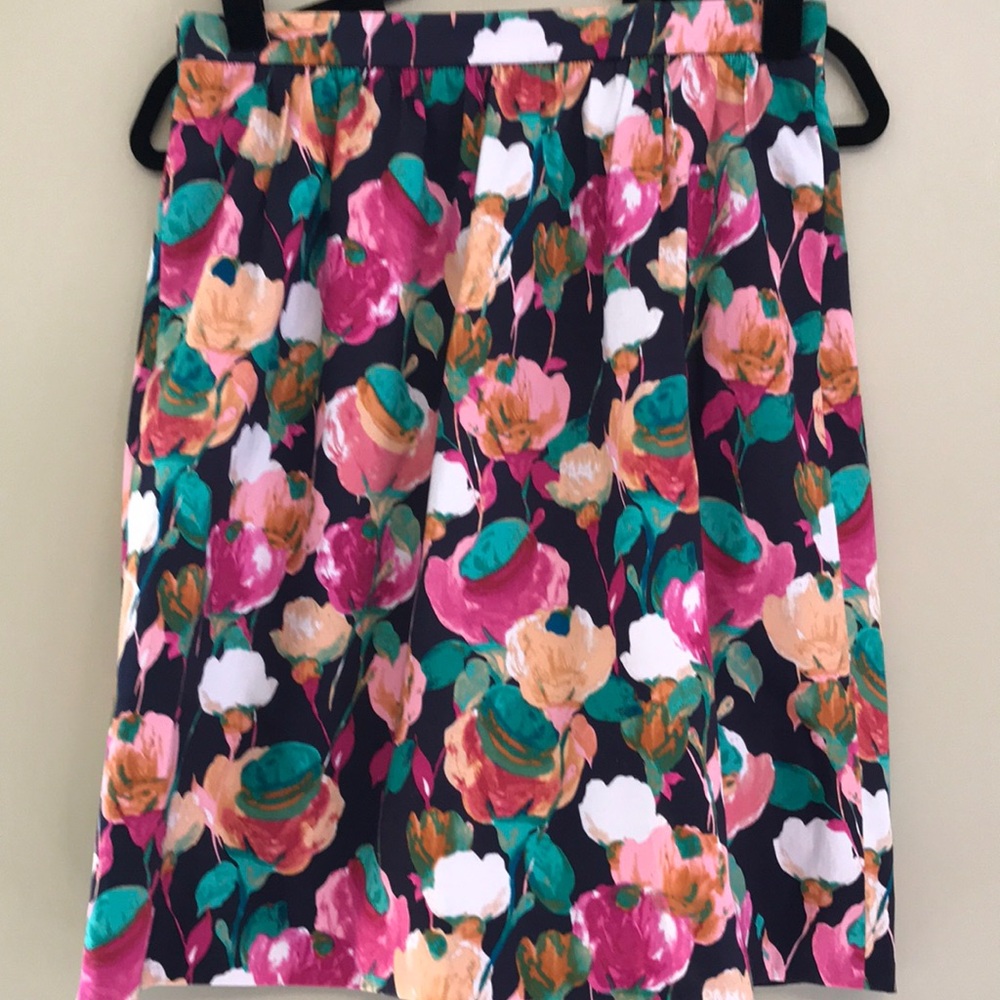 J.Crew Floral skirt. Knee length size 6